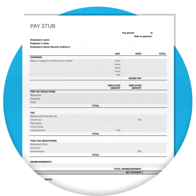 Free Pay Stub Template Xero US