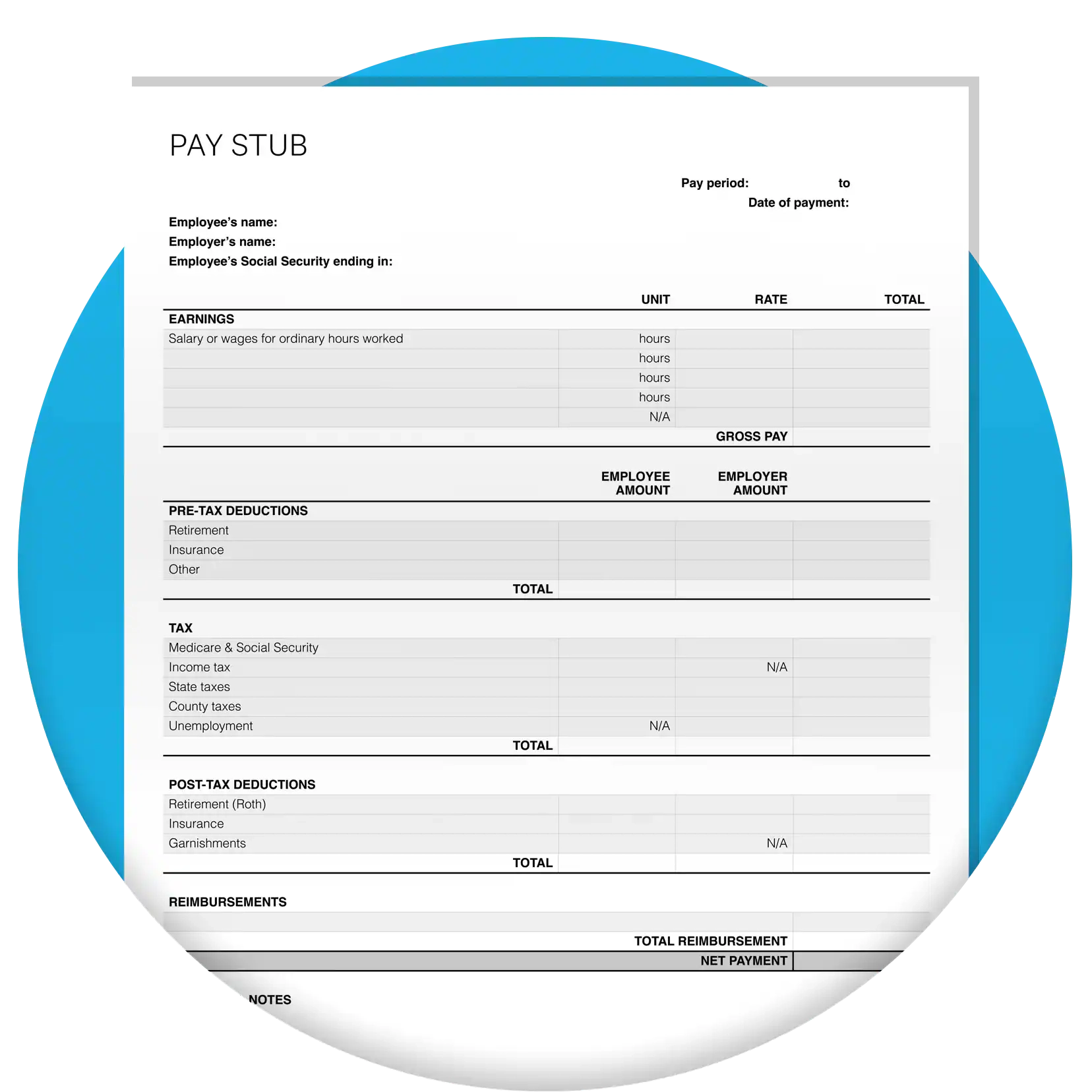Free Pay Stub Template Xero US