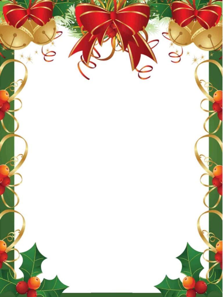 Free Printable Christmas Border Templates Word PSD 