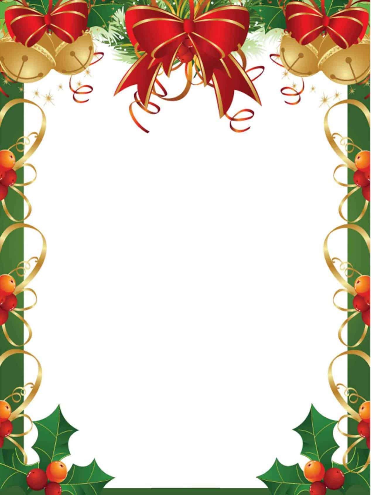 Free Printable Christmas Border Templates Word PSD