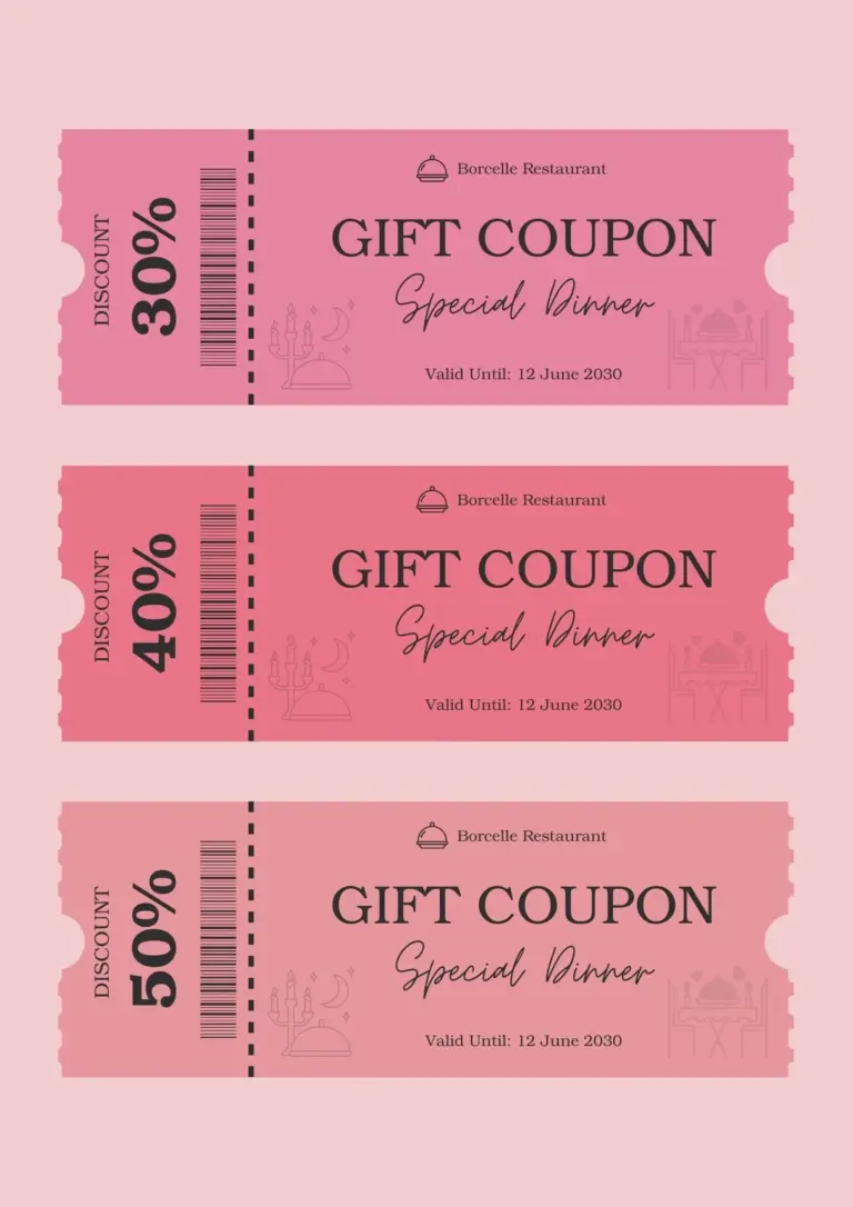 Free Printable Customizable Coupon Templates Canva