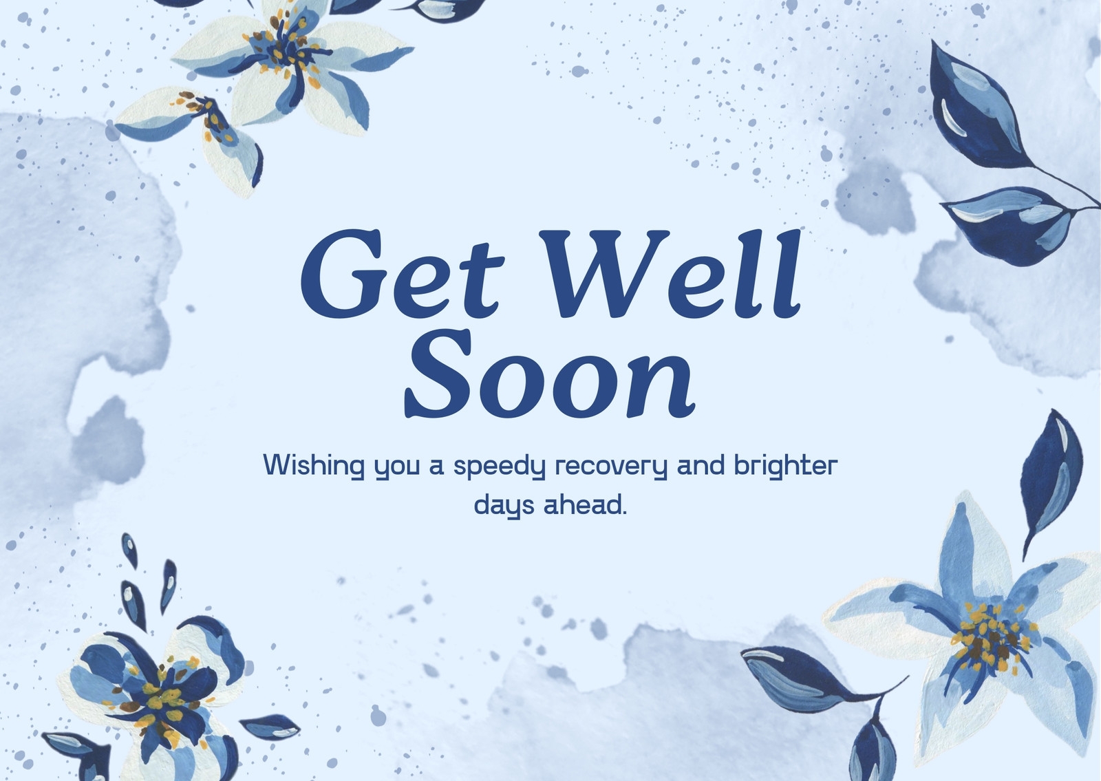 Free Printable Editable Get Well Soon Card Templates Canva