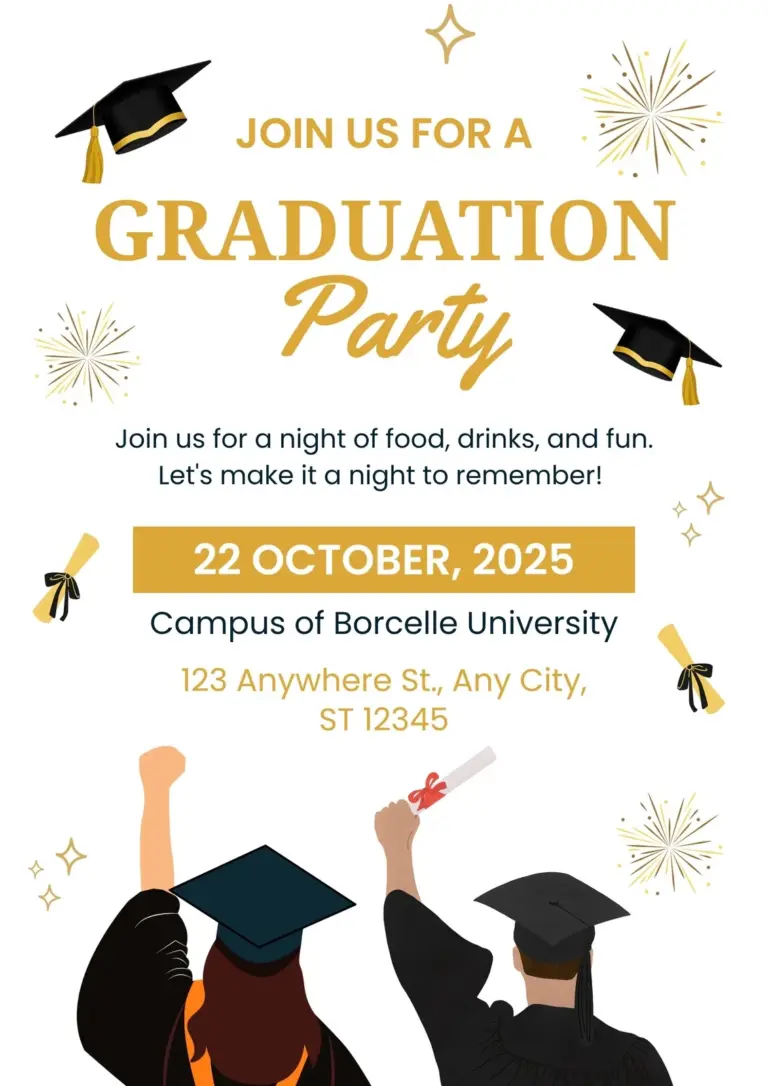 Free Printable Graduation Flyer Templates Canva