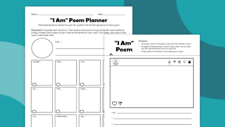 Free Printable I Am Poem Template Bundle
