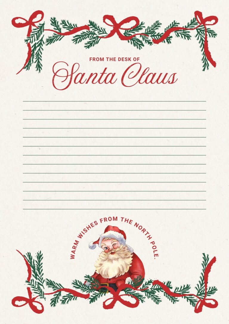 Free Printable Santa Letter Templates You Can Customize Canva