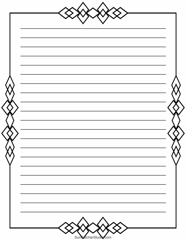 Free Printable Stationery And Lined Letter Writing Paper Free Printables Lettering SVG Files Tools Apps