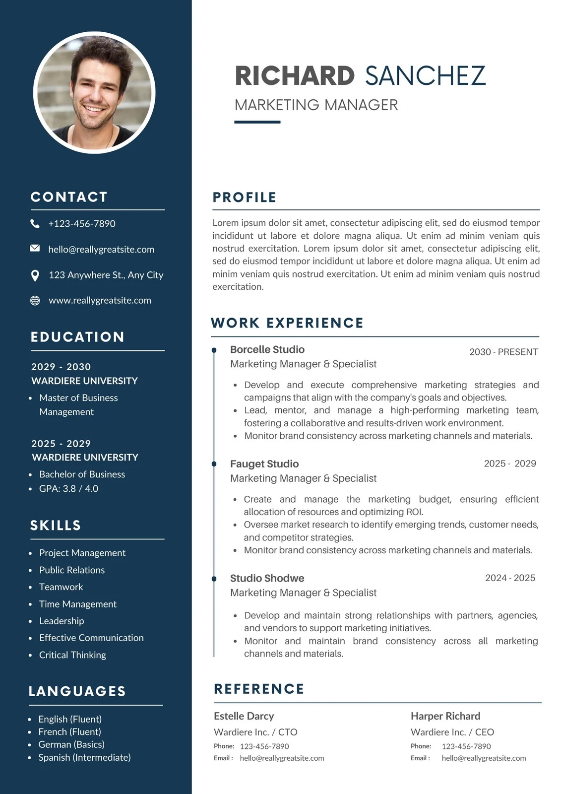 Free Professional Simple Resume Templates To Customize Canva