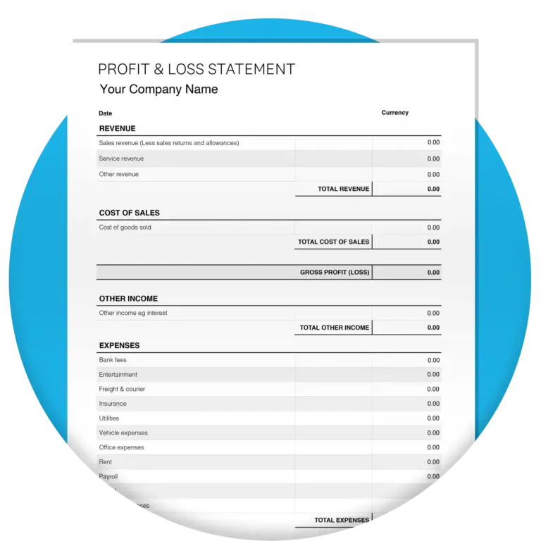 Free Profit And Loss Statement Template Xero IE