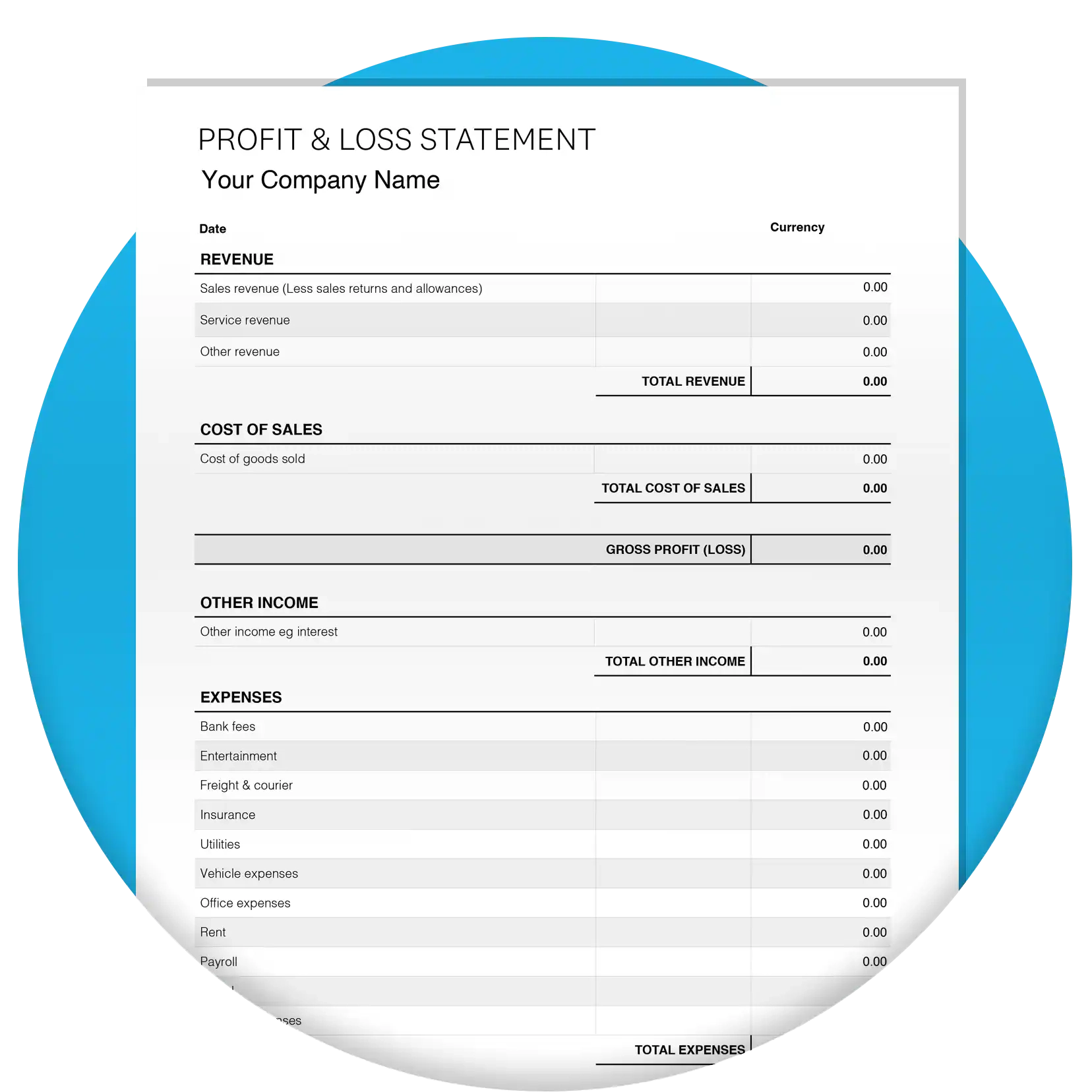 Free Profit And Loss Statement Template Xero IE