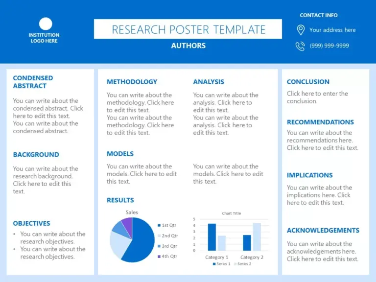 Free Research Poster Template For PowerPoint Google Slides