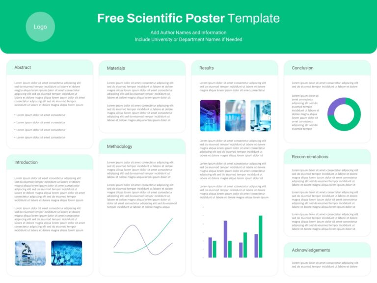 Free Scientific Poster PowerPoint Template SlideBazaar