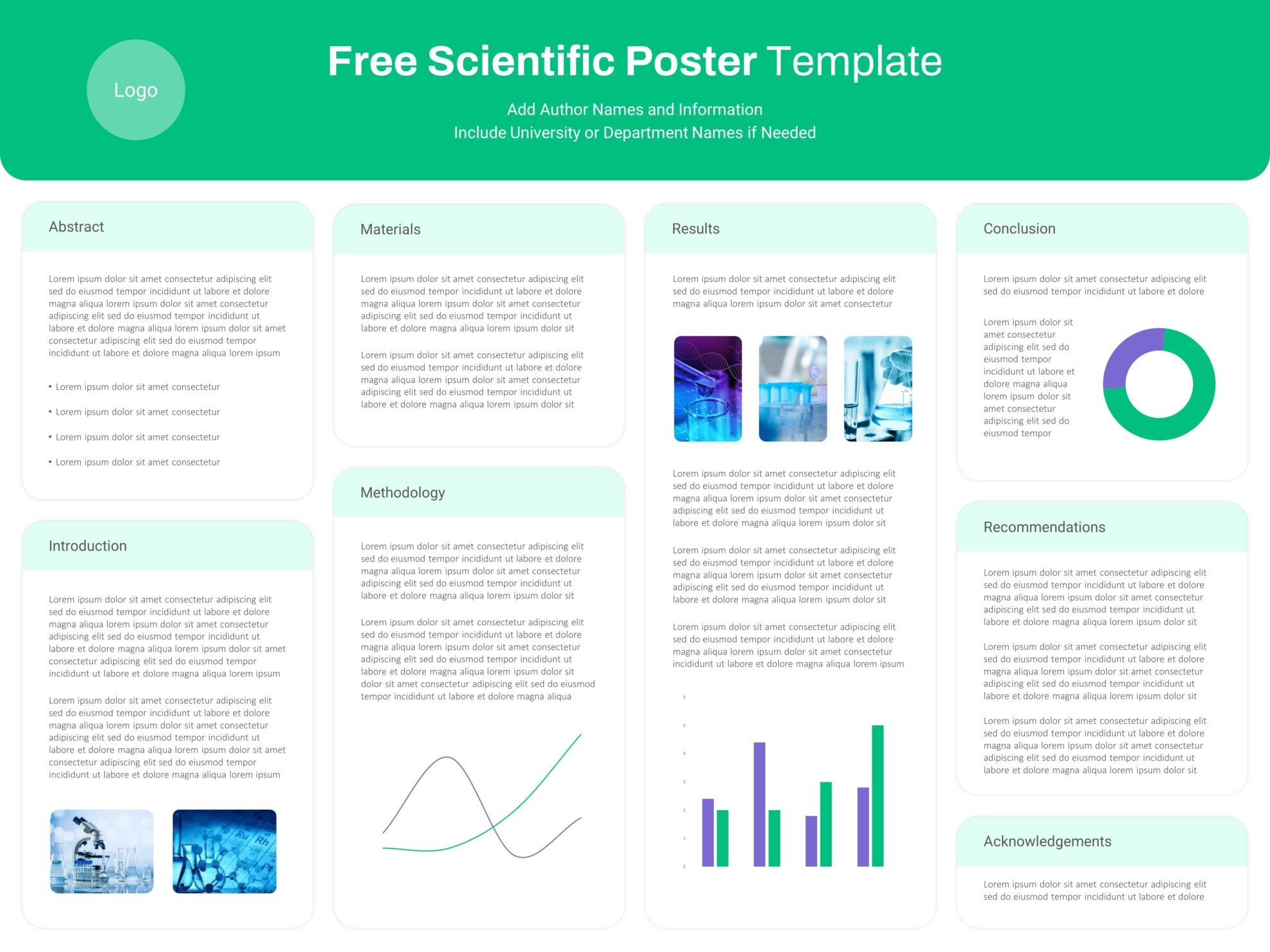 Free Scientific Poster PowerPoint Template SlideBazaar
