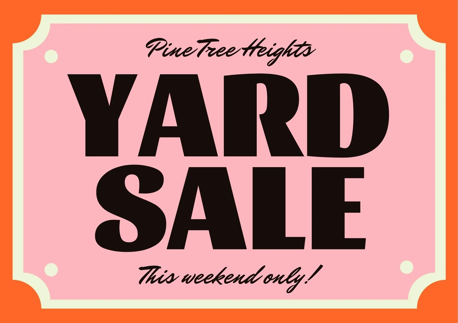 Free Yard Sale Design Collection Canva
