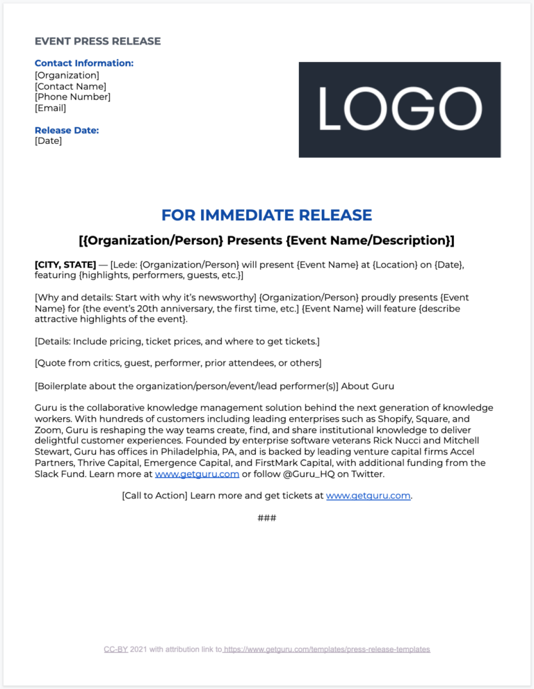 How To Write A Press Release Templates And Expert Advice Guru