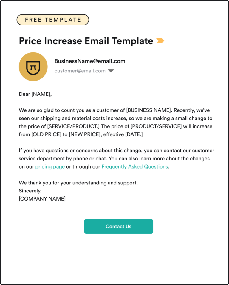 How To Write A Price Increase Letter with Template Bench Accounting