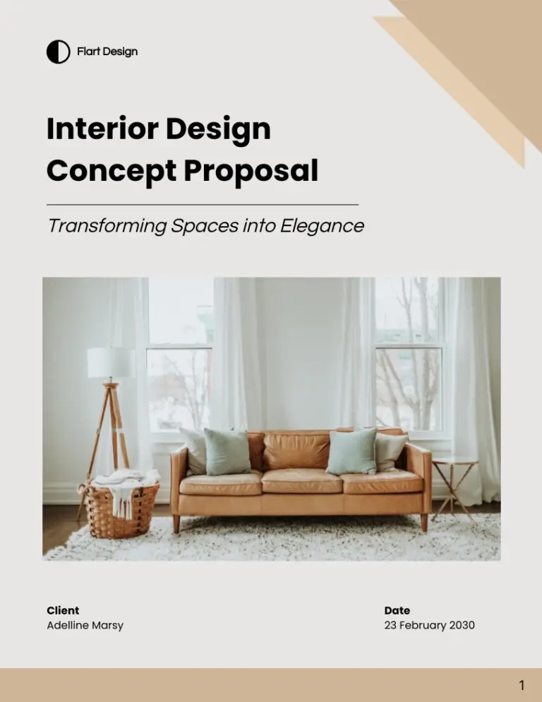 Interior Design Concept Proposal Template Venngage