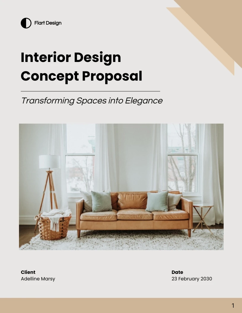 Interior Design Concept Proposal Template Venngage