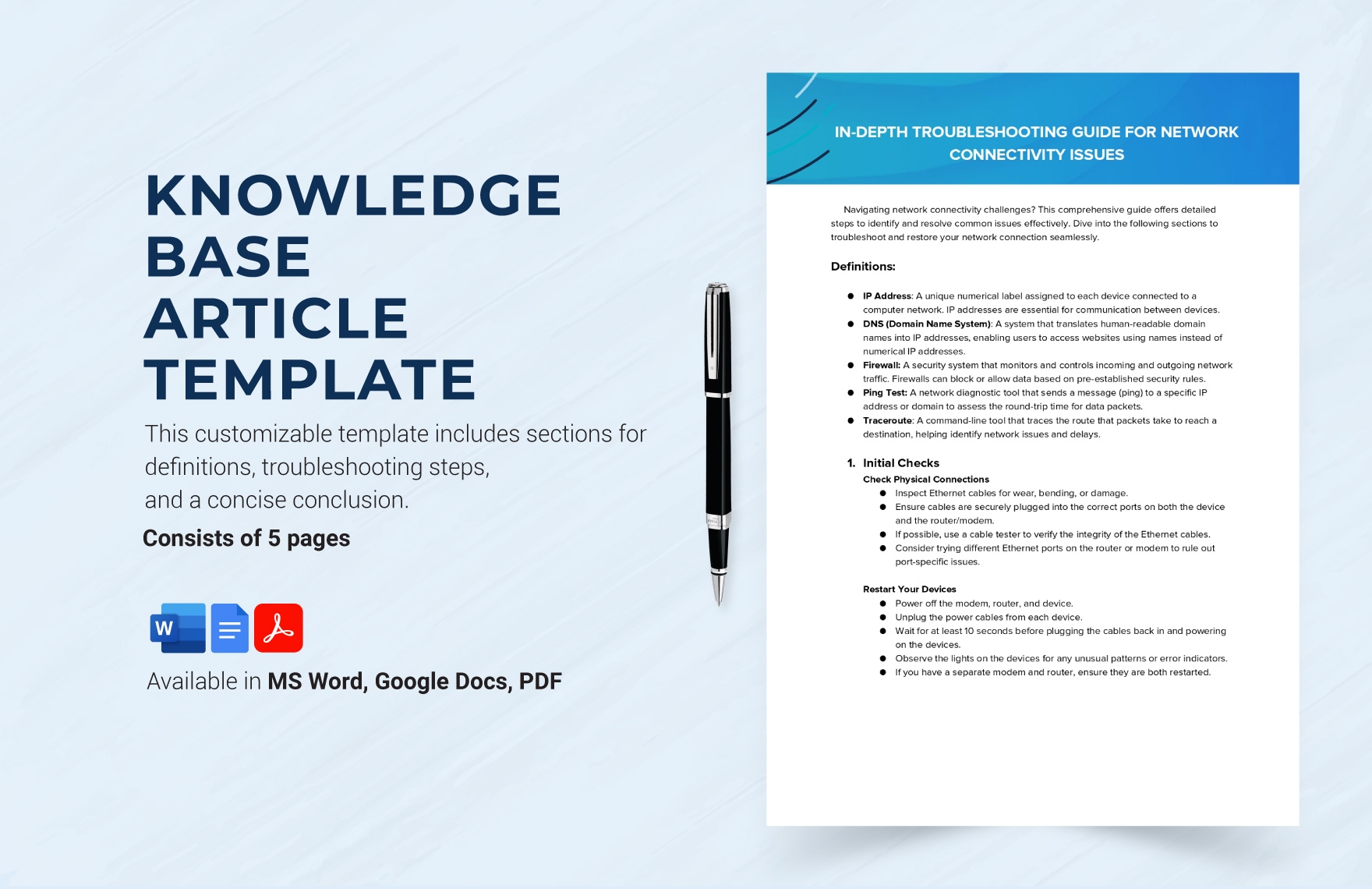 Knowledge Base Article Template In Word PDF Google Docs Download Template