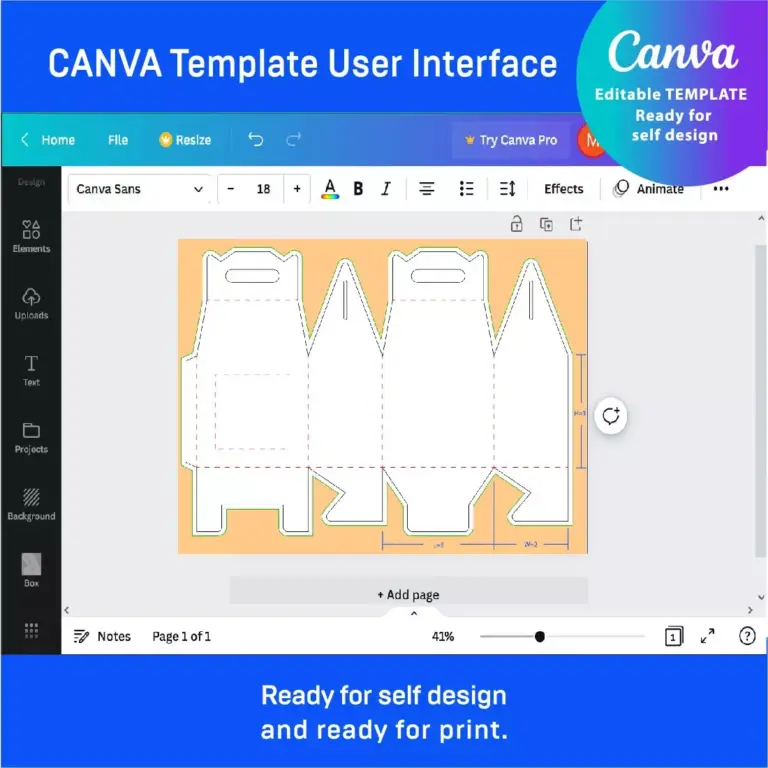 Large Gable Box With Window Box With Handle Dieline Template SVG Ai EPS PDF DXF JPEG PNG MasterBundles