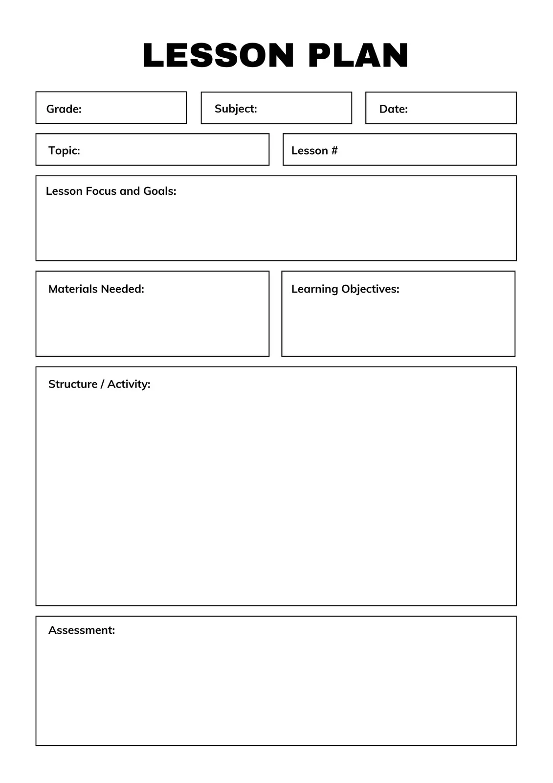Lesson Plan Templates You Can Customize For Free Canva
