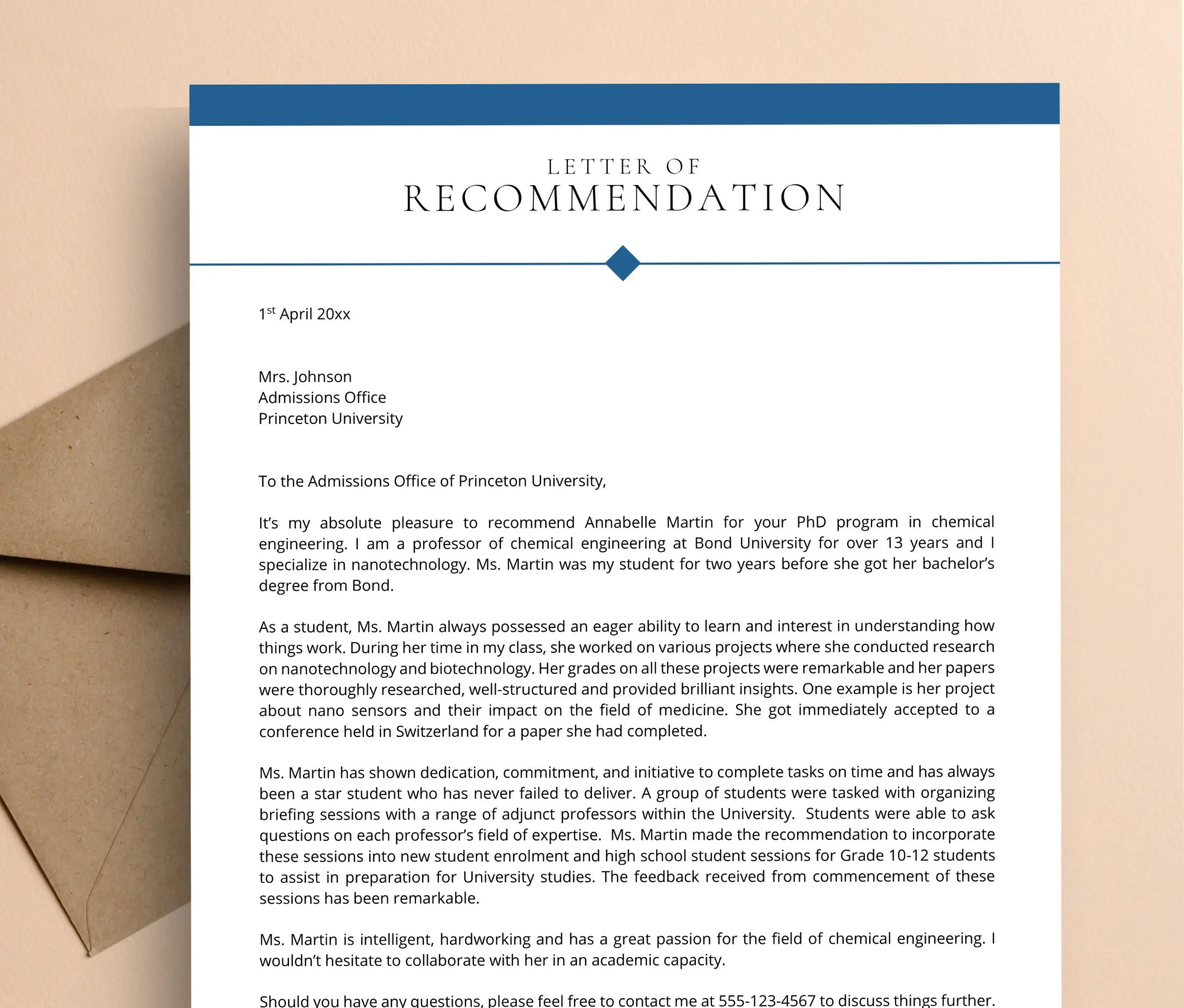 Letter Of Recommendation For A High School Student College Admission Recommendation Letter Template Student Recommendation Letter Etsy Israel