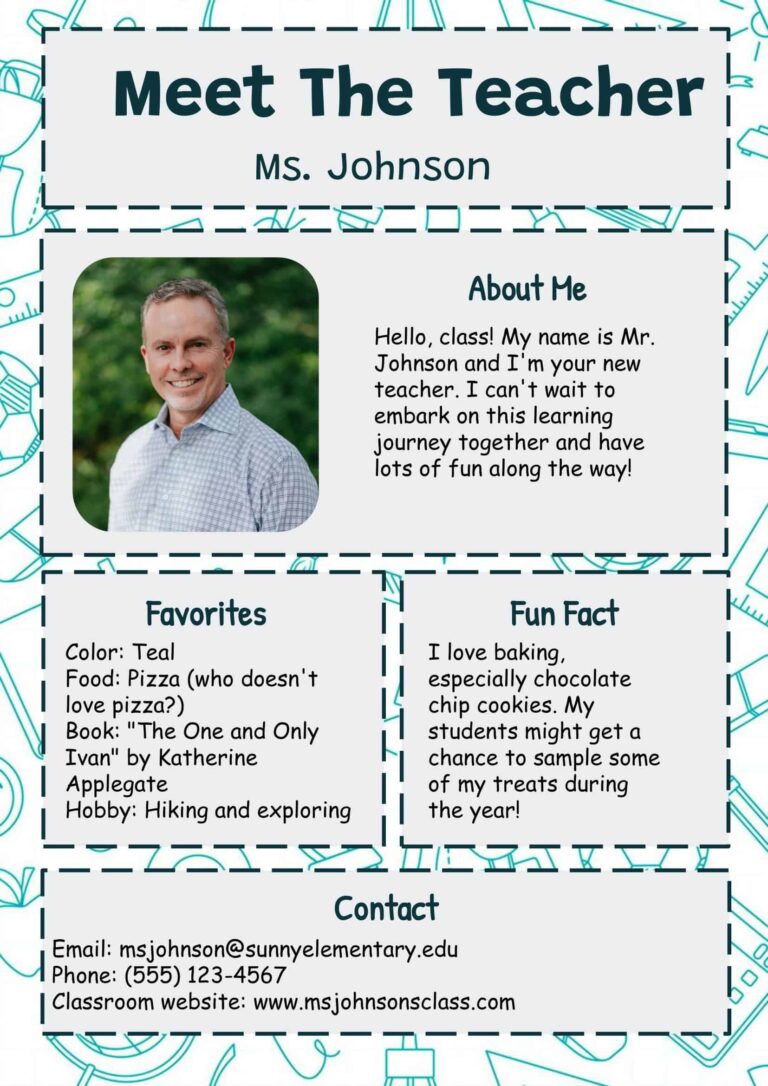 Meet The Teacher Templates Free Google Docs Canva PDF 2025 2026 