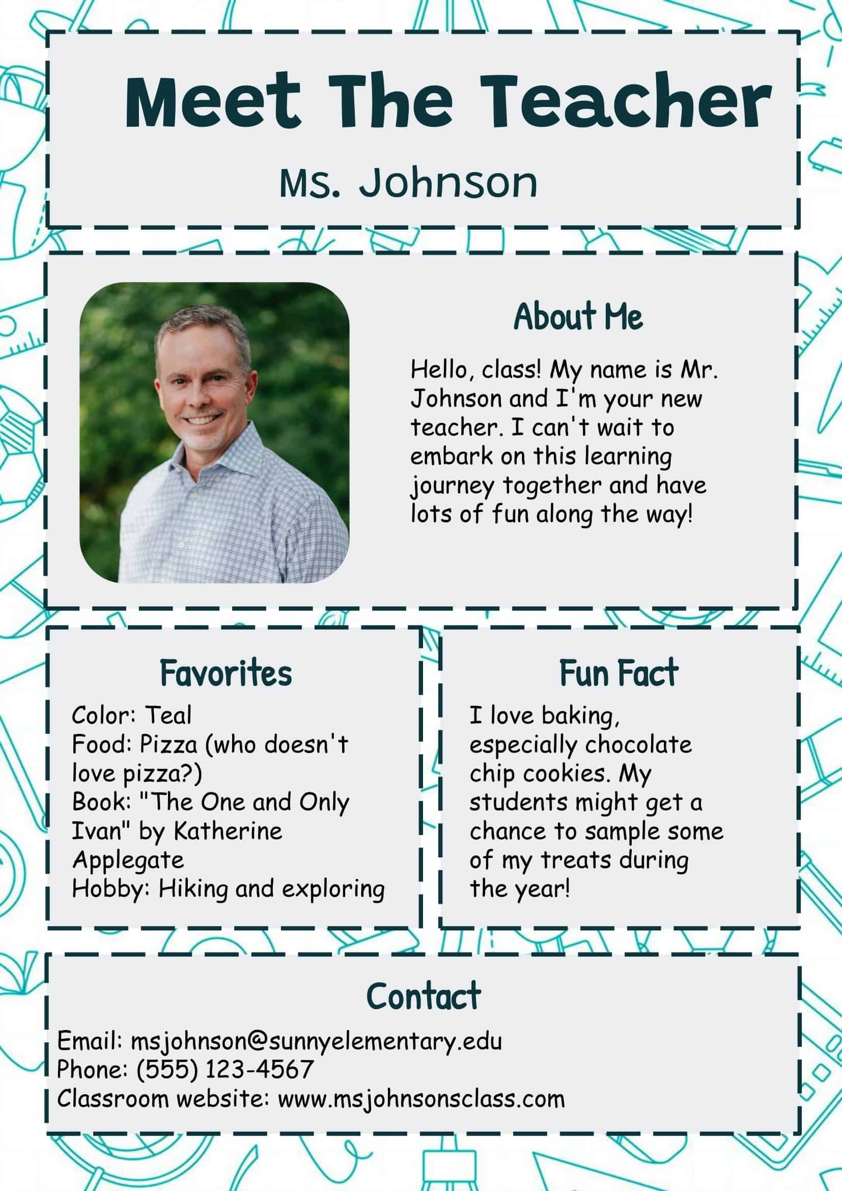Meet The Teacher Templates Free Google Docs Canva PDF 2025 2026