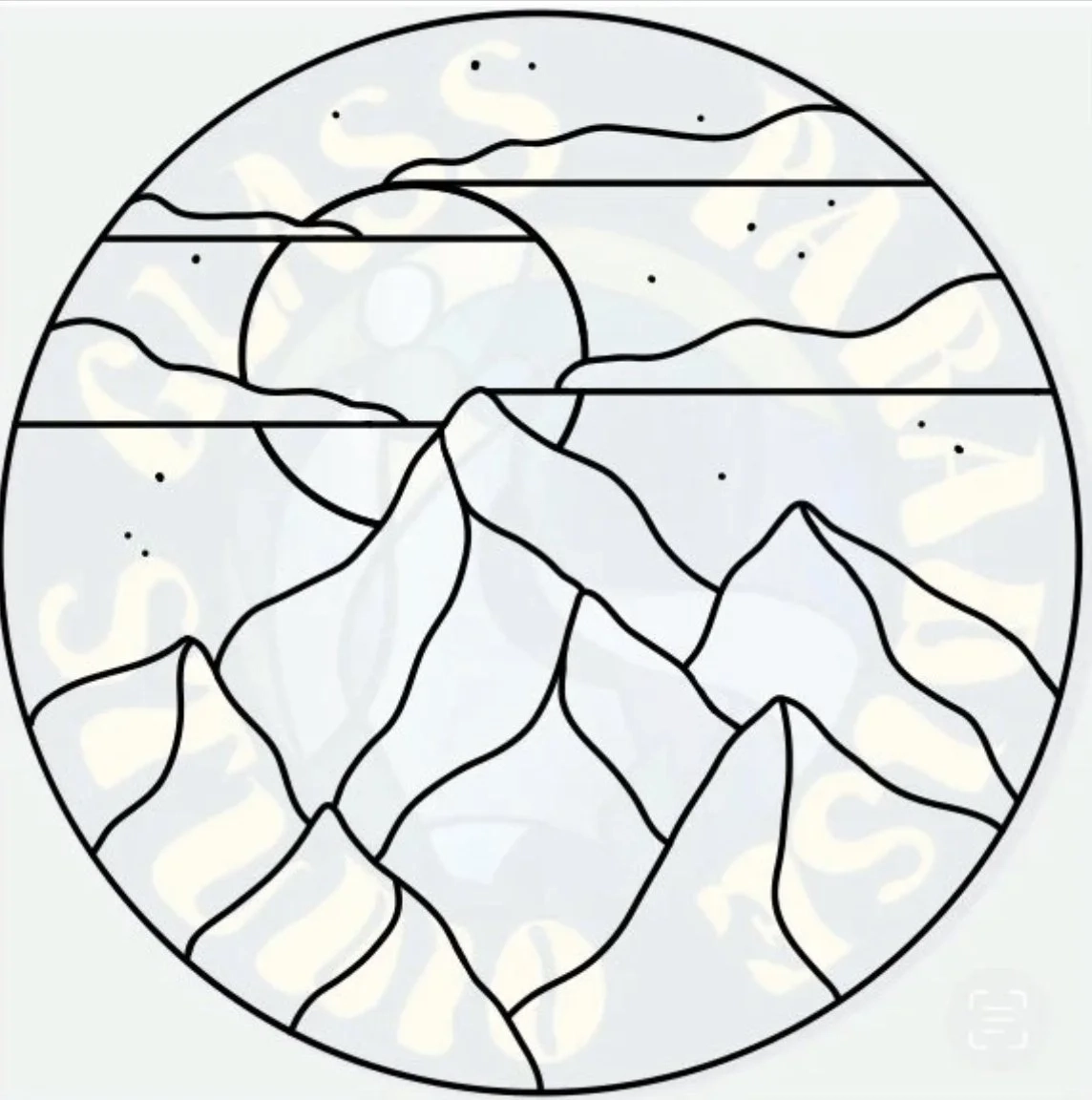 Moonlight Mountains Stained Glass Pattern PDF Your Site Title