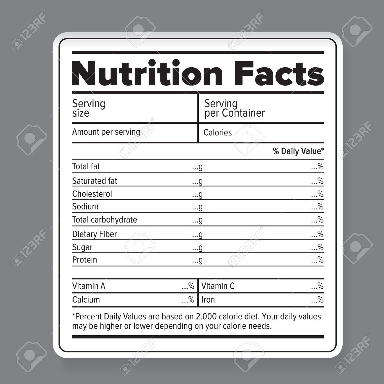 Nutrition Facts Royalty Free SVG Cliparts Vectors And Stock Illustration Image 39075187