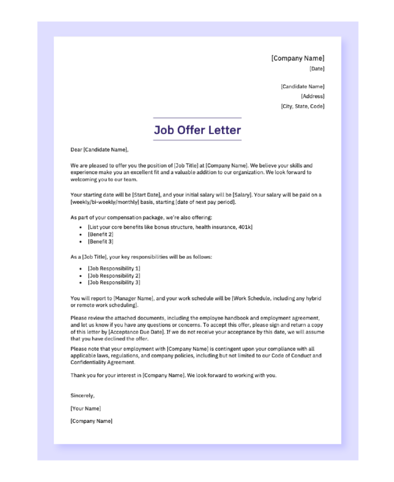 Offer Letter Template And 2026 Guide 3 Free Downloads AIHR