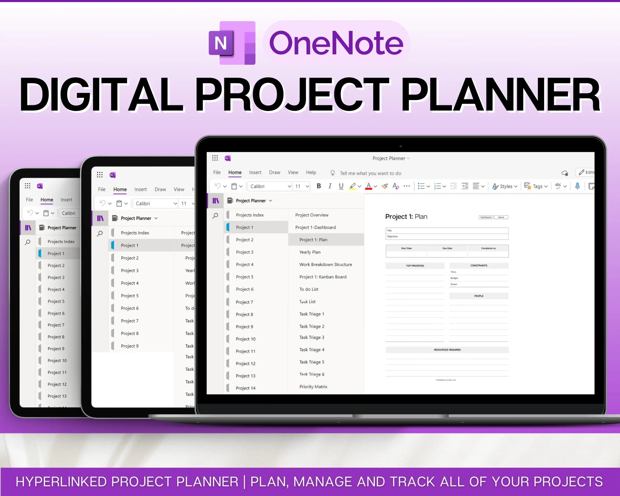 OneNote Project Planner Efficient Way Of Managing OneNote Projects
