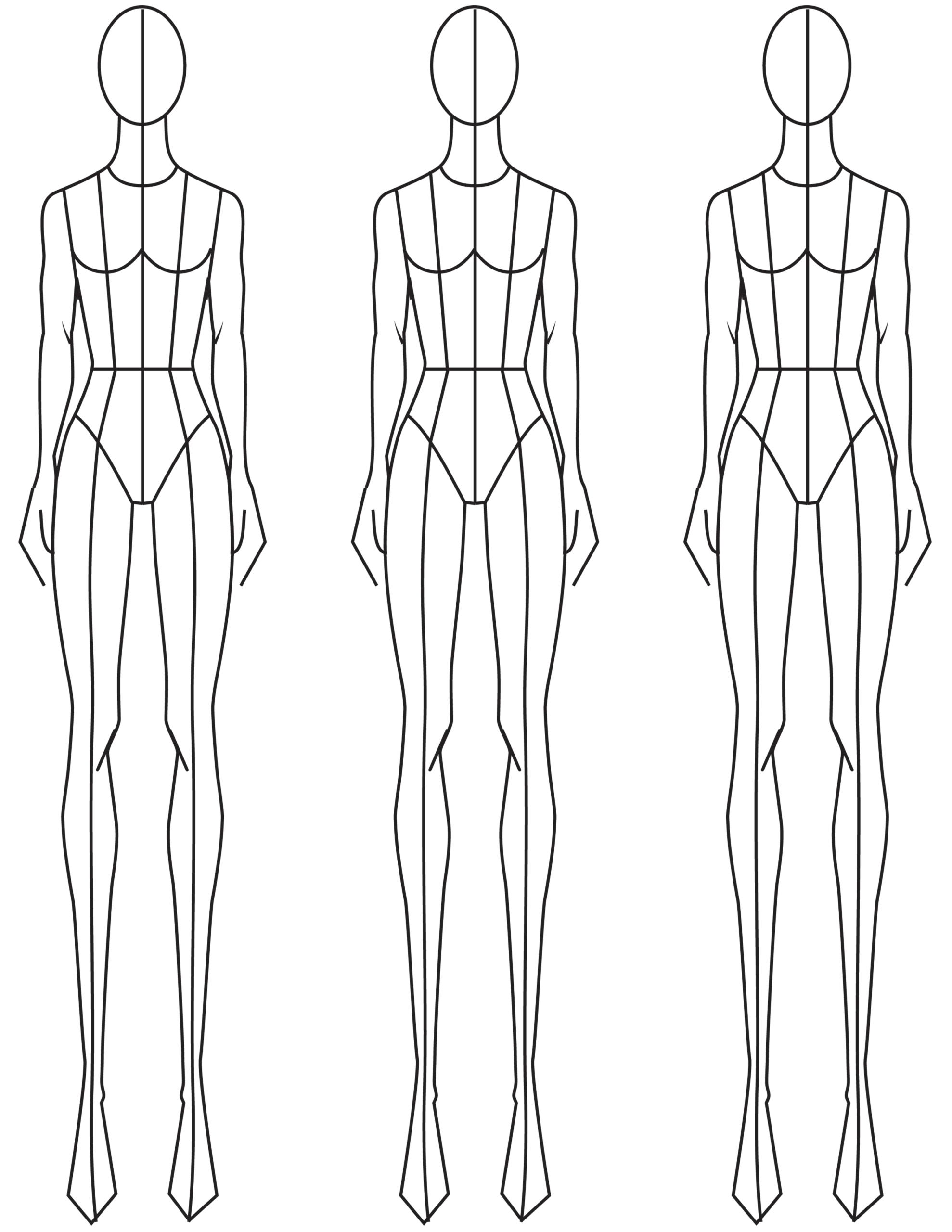 Outline Female Blank Fashion Design Templates Fashion Sketching A Step by step Guide To Drawing The