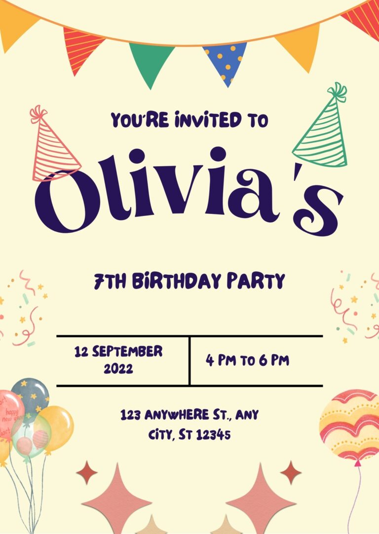 Page 2 Free And Printable Birthday Invitation Templates Canva