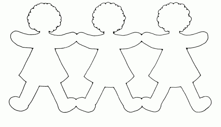 Paper Doll Template Best Coloring Pages For Kids