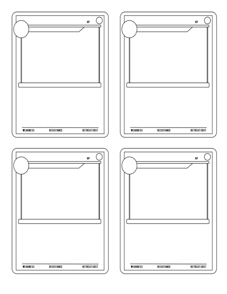 Pokemon Card Template Free Printable