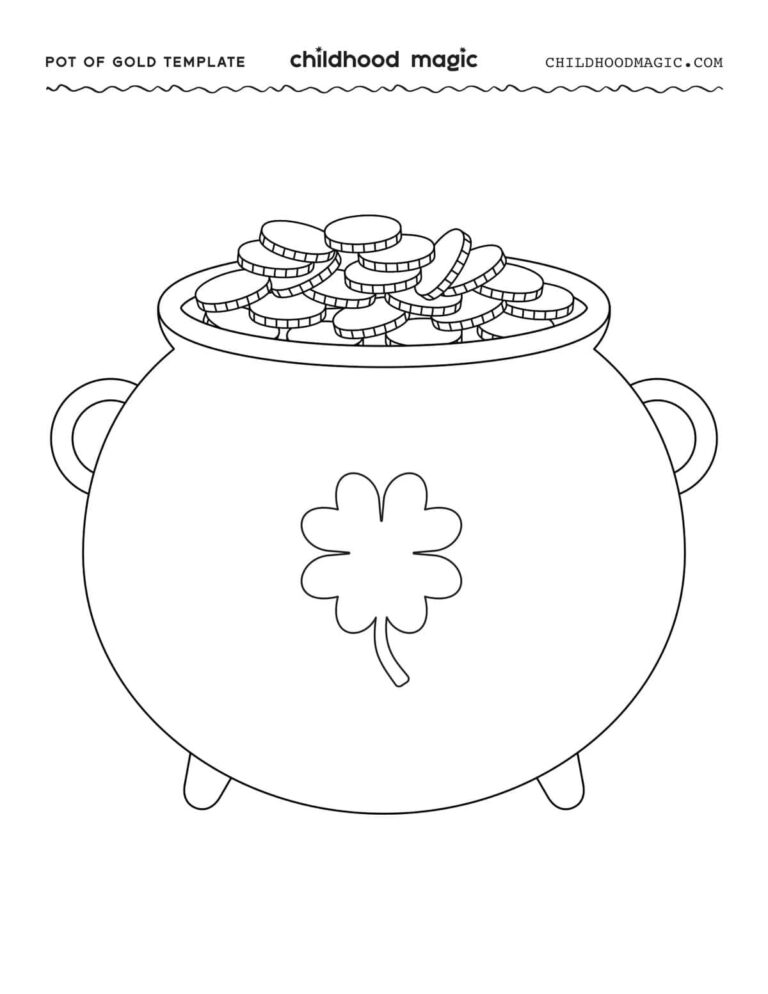 Pot Of Gold Template Free Printable Childhood Magic