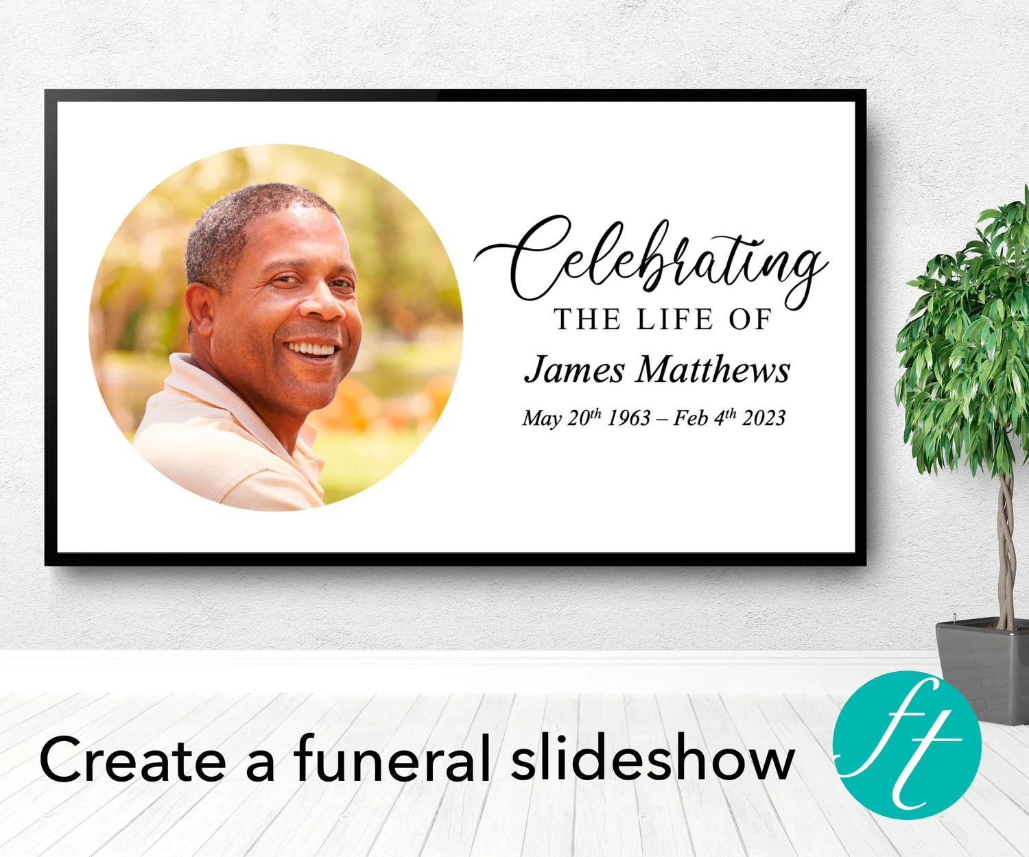 Premium Funeral Slideshow Template In Classic White Funeral Templates