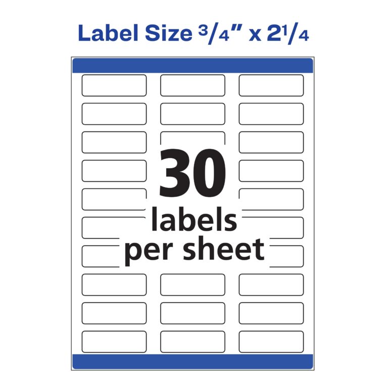 Print to the Edge Address Labels 3 4 X 2 1 4 Matte White 750ct 6870 Avery
