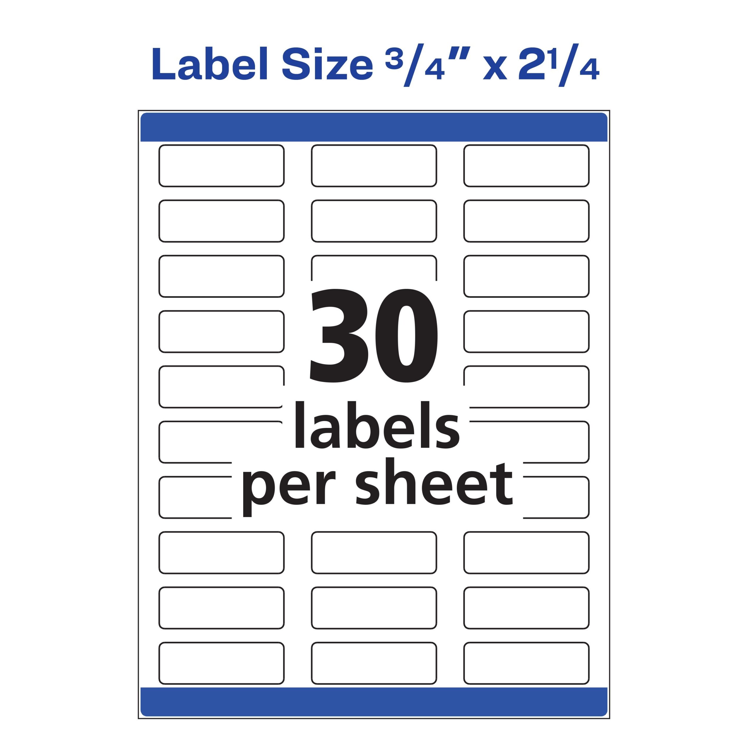 Print to the Edge Address Labels 3 4 X 2 1 4 Matte White 750ct 6870 Avery