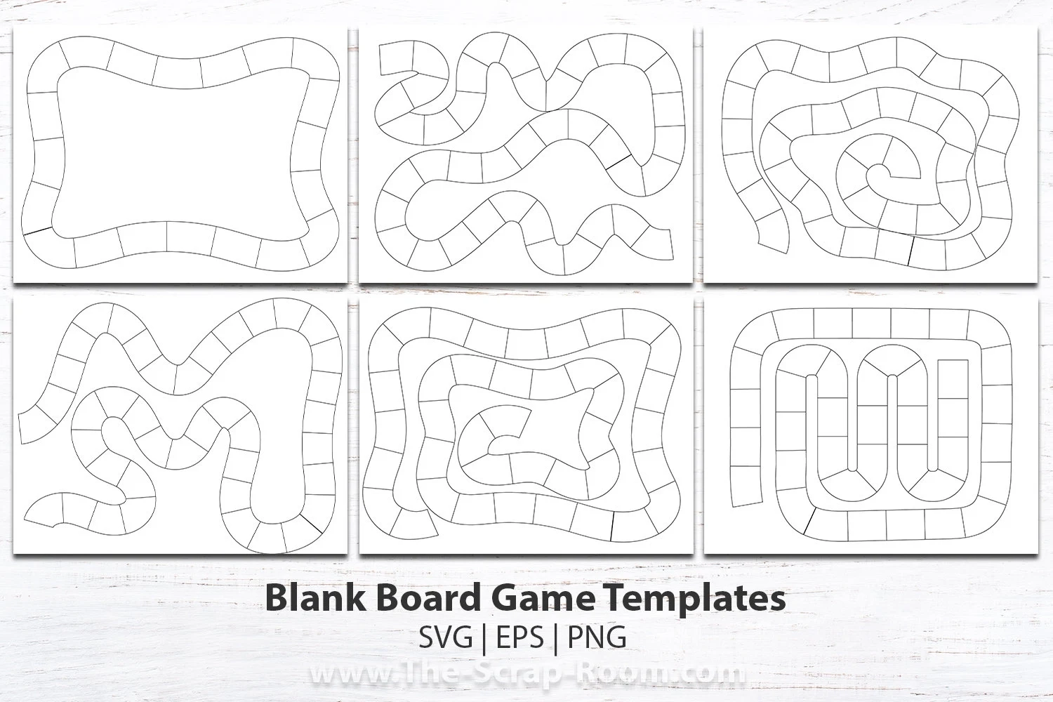 Printable Blank Board Game Templates BUNDLE Kids Game Printable Game Diy Game Spinner Player Pieces Diy Game Game For Kids Craft Kit Etsy