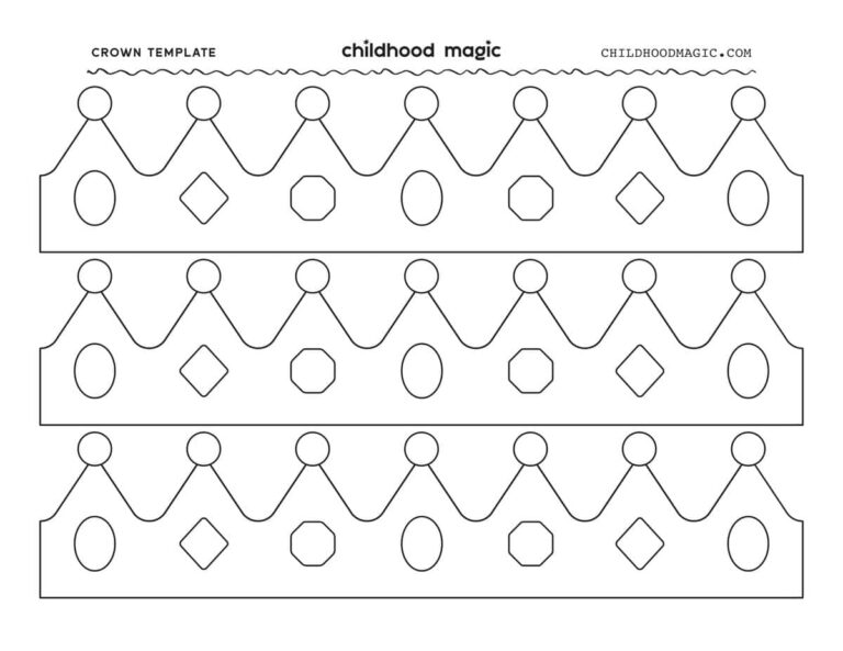 Printable Crown Template For Kids Childhood Magic