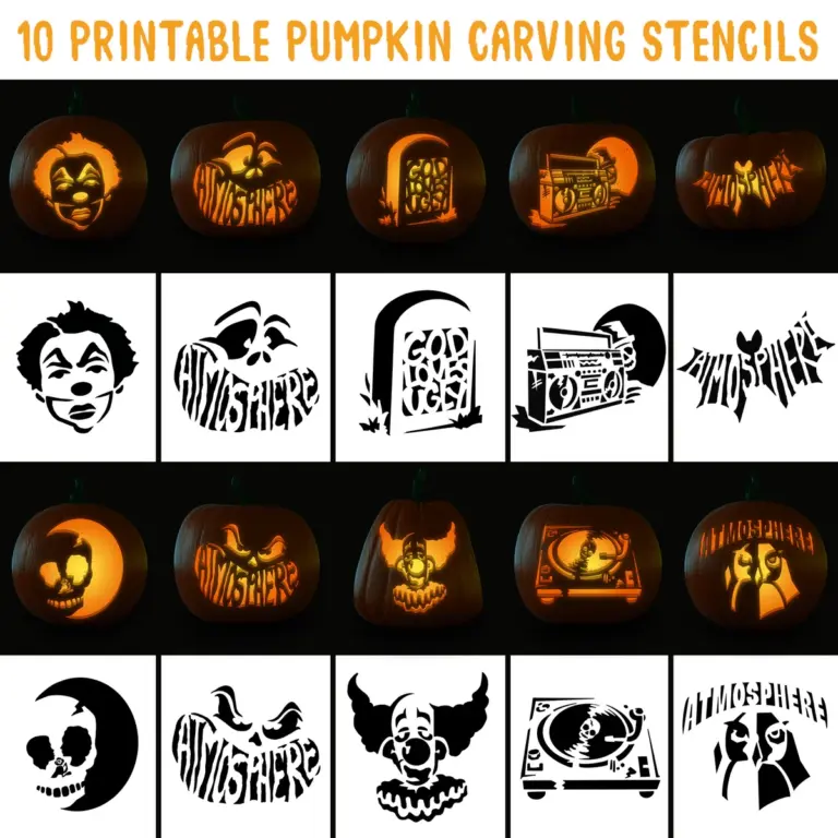 Printable Pumpkin Carving Stencils Atmosphere