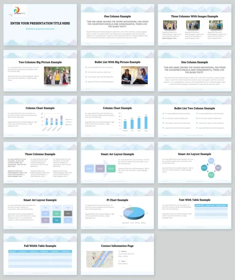 Professional PowerPoint Template Consistent Color Theme Download