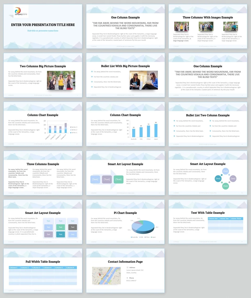 Professional PowerPoint Template Consistent Color Theme Download