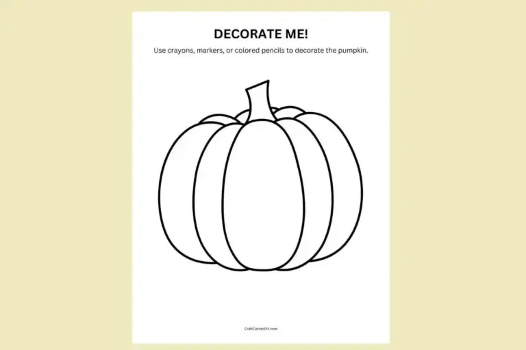 Pumpkin Craft For Kids Decorate The Pumpkin Craft Corner DIY