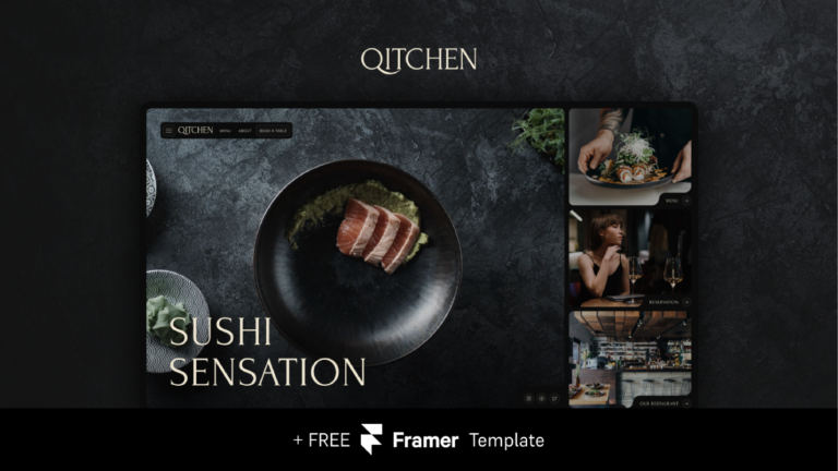 Qitchen Restaurant Website Template Figma