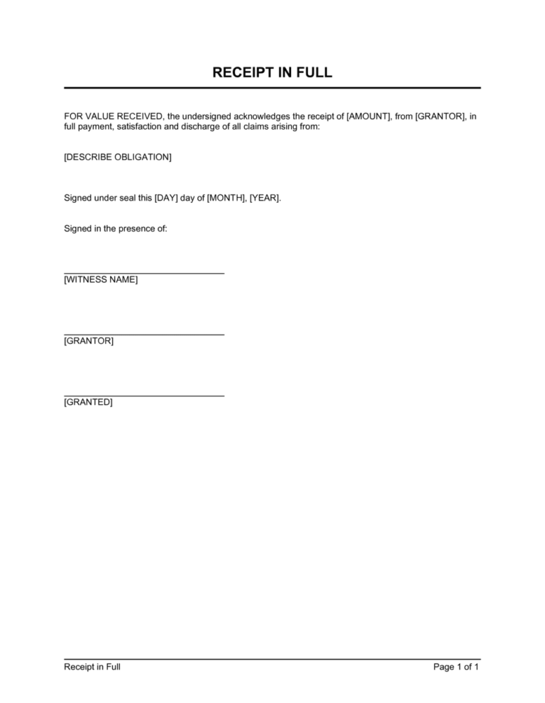 Receipt Template Free Word Download Free Word 