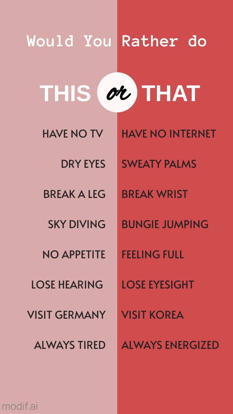 Red And Pink Would You Rather Instagram Story Template Mediamodifier