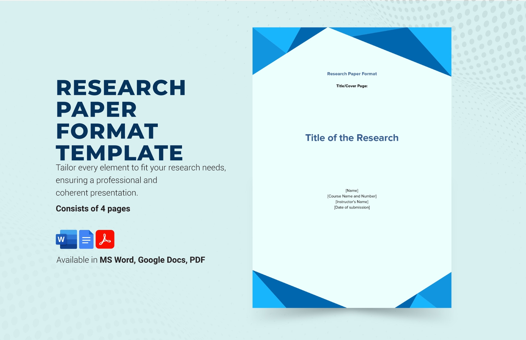 Research Paper Format Template In Word PDF Google Docs Download Template