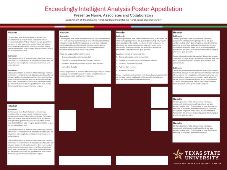 Research Posters Brand Guidelines Texas State University